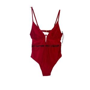 Juicy Couture One-Piece Underwire Lollipop Red Swimsuit Medium